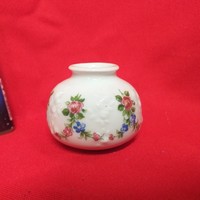 German, German Wallendorf baroque floral sphere mini vase.