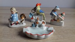 Wagner & Apel német porcelán figurák 4 db
