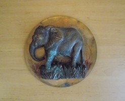 Réz domború afrikai elefánt falikép (6p)