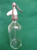 Antik porcelán fejű szódás üveg Kont Oszkár 1937 Pesterzsébet