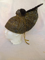 Antik ezüst flitteres báli női kalap 19 század