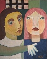 Dávid Lehel: Szerelmespár című festménye