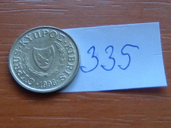 CIPRUS 1 CENT 1996  Nikkel-sárgaréz   335