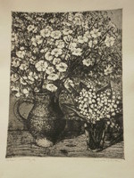 István Imre (1918-1983): white flowers