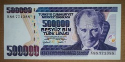Törökország 500000 Líra 1998 Unc