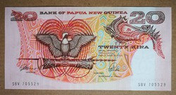 Pápua Új-Guinea 20 Kina 1989 Unc