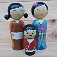 Hand painted Chinese wooden puppets
