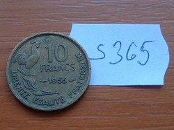 FRANCIA 10 FRANCS FRANK 1955 Alumínium-bronz KAKAS S365