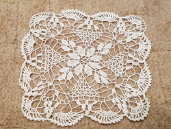 Crochet showcase lace tablecloth white