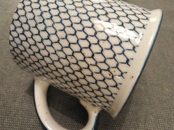 Cobalt blue pattern - stoneware mug