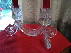 Unique Handcrafted Glass Candle Holder from 1920