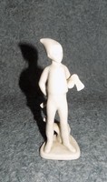 Kőbányai porcelán favágó fiú szobor 15,5 cm (po-1) Lonca részére