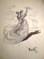 Salvador Dali study drawing