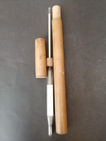 Antique celsius thermometer and must degree meter Hungarian Royal Central Institute of Metrology mercury thermometer - ep
