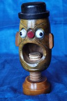 Vintage turned hardwood nutcracker figurine