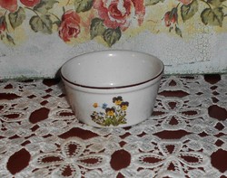 Pansy unmarked small bowl, even with sauce