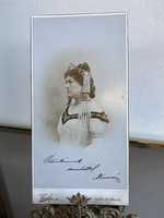 Rare Dedication Blaha Lujza Photo Visitcard