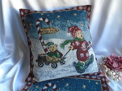 2 pcs. Woven Christmas cushion cover. 37 X 38 cm.