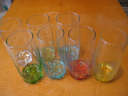 Vegyes színes Bormioli poharak 7db készlet