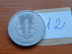 German GDR 10 pfennig 1950 a, alu. 12.