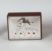 Silver applique card box