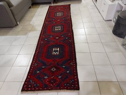 Original iranian hamadan 74x296 hand knot wool persian rug vf_26