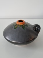Rare graphite glazed ceramic vase in Bodrogkeresztúr