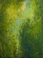 Bánki Szilvia "Zöld struktúra" 80x60 cm festménye