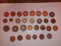 Old mixed foreign coins