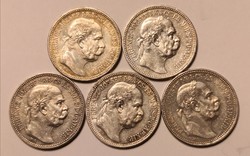 1915. Francis Joseph 1 crown silver coin (5pcs.) - 419.