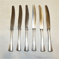 6 db Antik ezüst nagy kés - Angol fazon - 25,5 cm