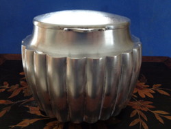 Art deco silver sugar bowl with sugar can