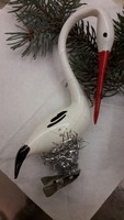Christmas tree decoration with clip-on big stork