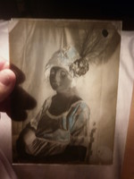 Antik dagerrotípia fotográfia üveglemez üvegnegatív hölgy 16x12cm
