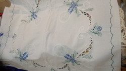 Embroidered canvas Christmas tablecloth 82 * 82cm