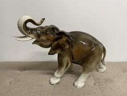 Royal Dux Óriási Porcelán Elefánt