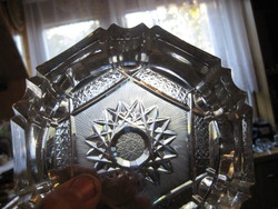 Ólomkristály tál  ,  hamuzó , 19 x 8 cm  ,  2,3 kg