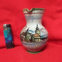 Austria gmunden, gmundner hand painted ceramic jug, jug.