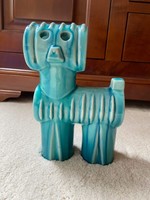 Zsolnay glazed eosin tube dog