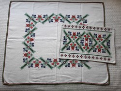 Cross stitch and pillowcase