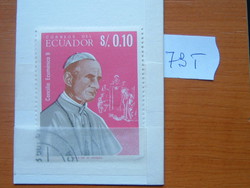 Ecuador 1966. Airmail - vi. Pope Paul 79t