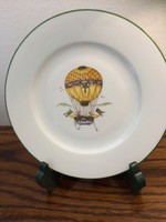 Limoges porcelán francia tányér, léghajós