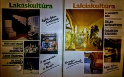 Lakáskultúra Magazin nyolc példánya a nyolcvanas évekből megvásárolható.