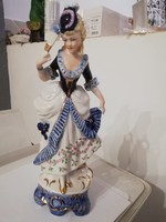 Német Echt Kobalt GDR barokk hölgy-nagy méret 28,5 cm