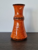 Jasba German retro ceramic vase with decorative glaze