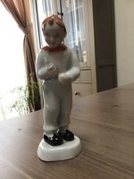 Old aquincum porcelain figurine