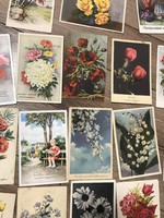 Lots of antique floral postcard greeting card