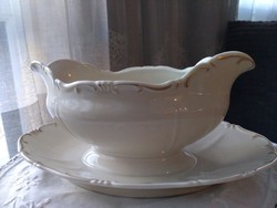 Zsolnay sauce bowl ivory color from 1920