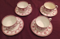 Blairs China England porcelán teás készlet - kisebb hibák - tányér 15,5 cm. (11)