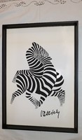 Victor Vasarely: Old zebra print. Poster.